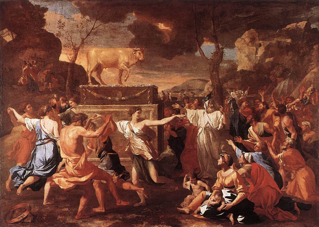 POUSSIN, Nicolas The Adoration of the Golden Calf g